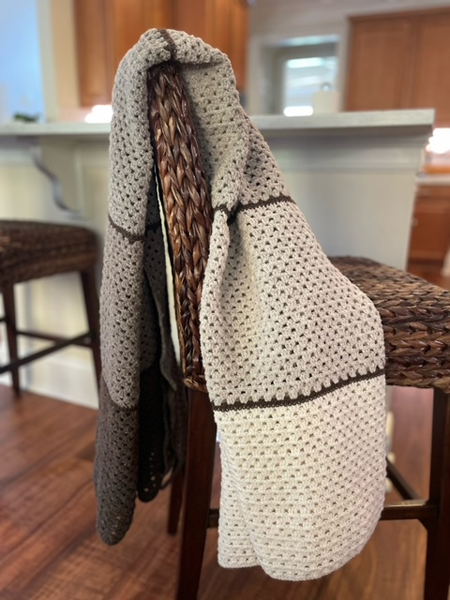 knitted shawl by shannon baird