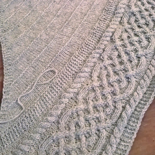 knitted sample by nikki burrows