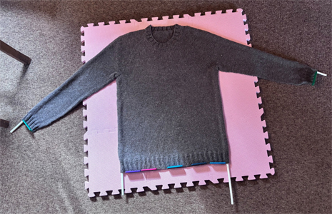 knitted sweater by barbara gallagher