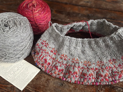 knitted sample by brande mcgovern