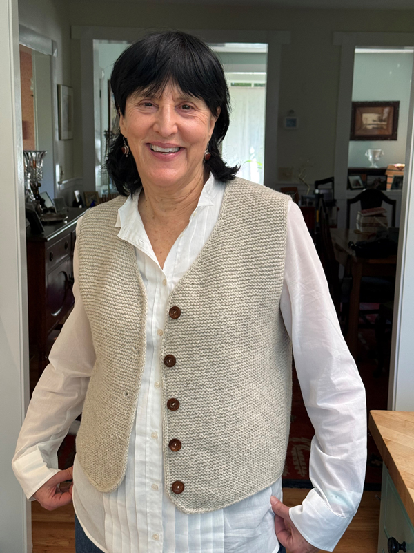 knitted vest by Virginia Morell