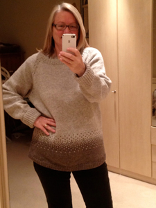 knitted sweater by teri o'brien