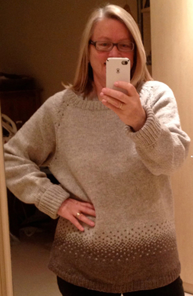 knitted sweater by teri o'brien
