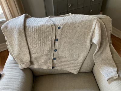 knitted sweater by Marilyn Phillips