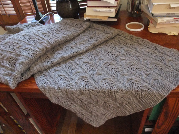 knitted shawl by laura spess